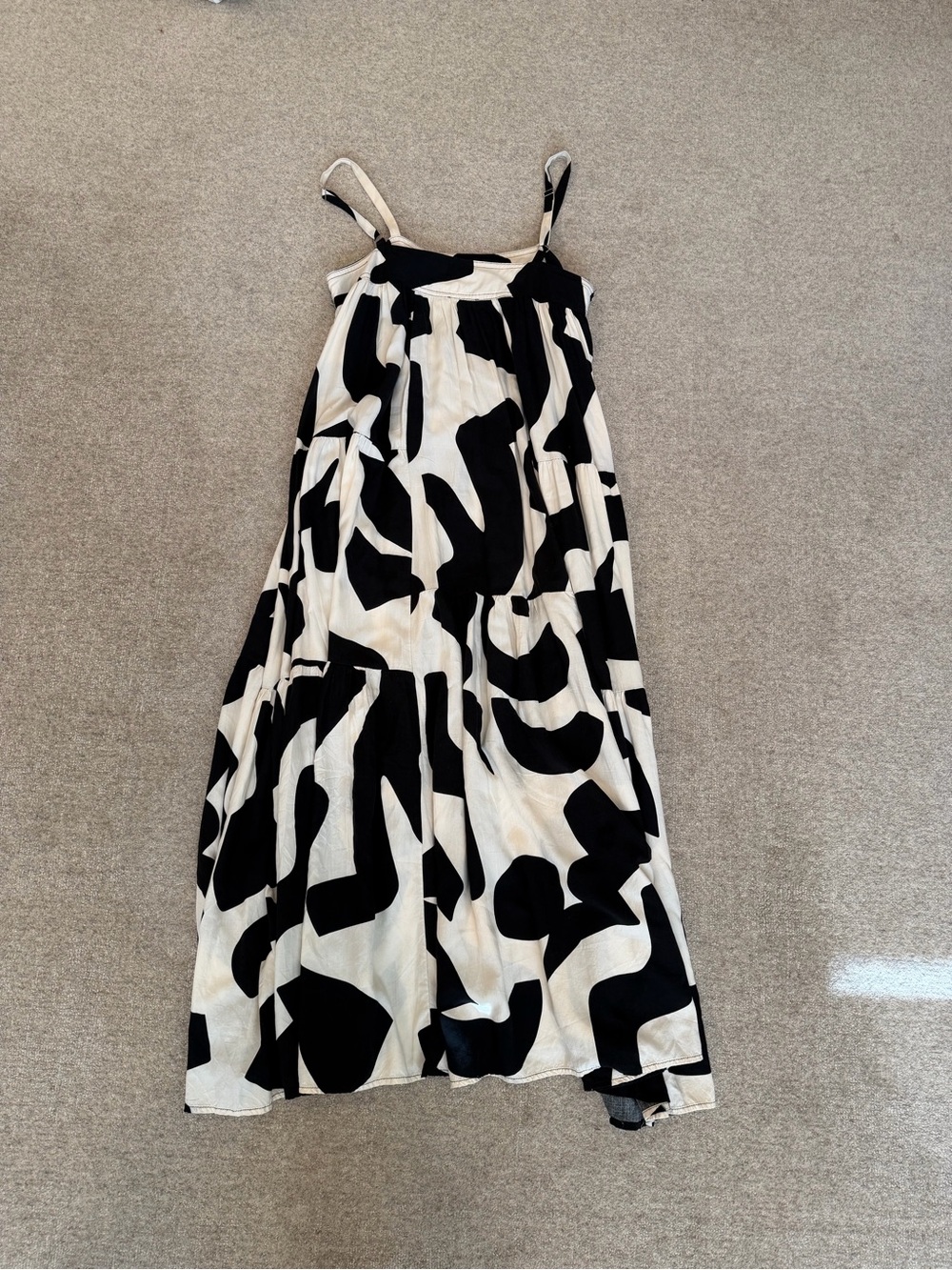 Abel the label black and white maxi dress